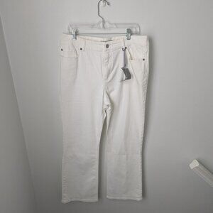 NWT Chico's Women's Platinum White Denim Jeans, 16